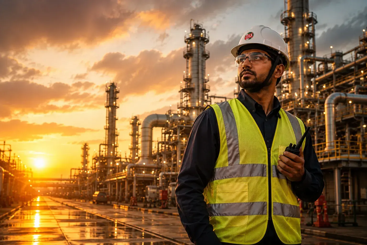 Safety officer at an oil and gas refinery