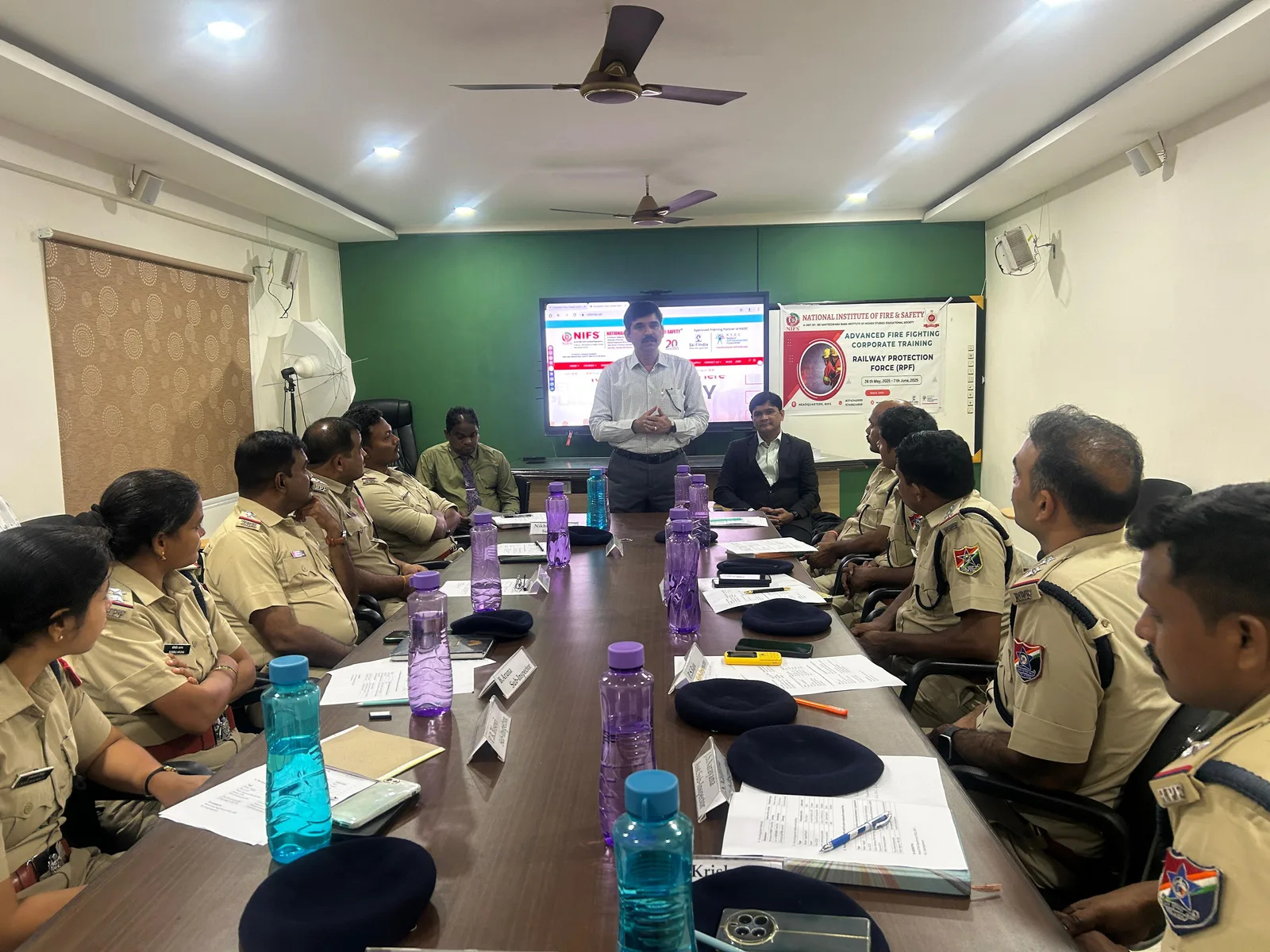 Corporate fire training session for Railway Protection Force officers at NIFS Headquarters