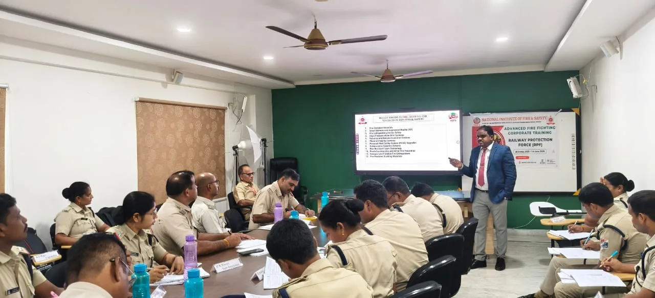 Presentation on industrial safety trends during RPF training session